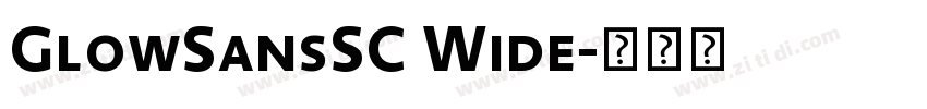 GlowSansSC Wide字体转换